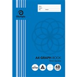 OLYMPIC GH104 GRAPH BOOK 10MM SQUARES 48 PAGE 55GSM A4