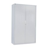 GO STEEL TAMBOUR DOOR CABINET NO SHELVES 1981 X 900 X 473MM WHITE CHINA