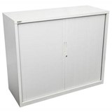 GO STEEL TAMBOUR DOOR CABINET NO SHELVES 1016 X 1200 X 473MM WHITE CHINA