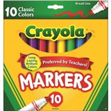 CRAYOLA CLASSIC COLORS MARKERS PACK 10