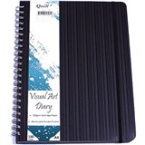 QUILL VISUAL ART DIARY 125GSM 120 PAGE A4 PP BLACK
