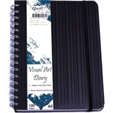 QUILL VISUAL ART DIARY 125GSM 120 PAGE A5 PP BLACK