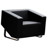 CUBE SOFA LOUNGE SINGLE SEATER BLACK
