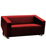 CUBE SOFA LOUNGE TWO SEATER RED
