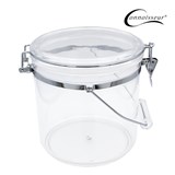 CONNOISSEUR STORAGE CANISTER WITH HANDLE ACRYLIC ROUND 45 LITRE CLEAR