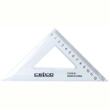 CELCO SET SQUARE 45 DEGREES 210MM CLEAR