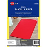 AVERY 83712 MANILLA FOLDER A4 RED PACK 10