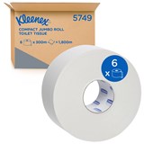 KLEENEX COMPACT TOILET TISSUE ROLL 2PLY 300M CARTON 6