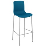 DAL ACTI CHAIR 4LEG LOW BARSTOOL CHROME FRAME OCEAN BLUE SHELL
