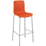 DAL ACTI CHAIR 4LEG HIGH BARSTOOL CHROME FRAME ORANGE SHELL