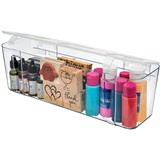 DEFLECTO STORAGE CADDY ORGANISER CONTAINER LARGE WHITECLEAR
