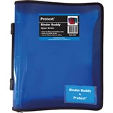 PROTEXT BINDER BUDDY WITH ZIPPER 3 RING WITH HANDLE 25MM BLUE