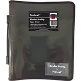 PROTEXT BINDER BUDDY WITH ZIPPER 3 RING WITH HANDLE 25MM SMOKE