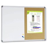 VISIONCHART COMBI WHITEBOARD AND CORKBOARD 1200 X 900MM