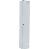 GO STEEL LOCKER 1 DOOR 305 X 455 X 1830MM WITH BUTTERFLY LOCK SILVER GREY