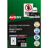 AVERY 959207 REMOVABLE HEAVYDUTY LABELS 635 X 339MM WHITE PACK 20