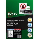 AVERY 959208 REMOVABLE HEAVYDUTY LABELS 991 X 423MM WHITE PACK 20