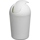 COMPASS BULLET PLASTIC SWING BIN 8 LITRE WHITE