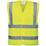 PORTWEST C470 HIVIS TWO BAND AND BRACE VEST YELLOW 4XL5XL