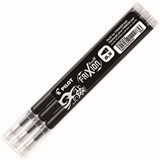 PILOT BLSFR5 FRIXION ERASABLE ROLLERBALL GEL REFILL FINE 05MM BLACK PACK 3