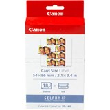 CANON KC18IL SELPHY INK AND CARD LABELS 54 X 86MM WHITE 18 SHEETS