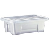 ITALPLAST STORAGE MODULAR STORAGE BOX WITH LID 1 LITRE GRAPHITE
