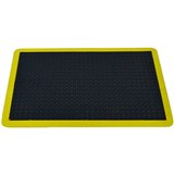 ITALPLAST ANTIFATIGUE BUBBLE MAT 600 X 900MM BLACKYELLOW BORDER