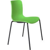 DAL ACTI CHAIR 4LEG BLACK POWDERCOAT FRAME GREEN POLYPROP SHELL