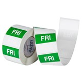 AVERY 937340 REMOVABLE DAY LABEL FRIDAY 40 X 40MM GREENWHITE BOX 500