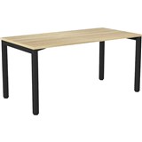 OLG AXIS SINGLE SIDED DESK 1200 X 750MM BLACK FRAME NEW OAK TOP