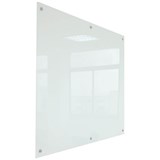 RAPIDLINE GLASS WRITING BOARD WITH CHROME FITTINGS 1500 X 900 X 15MM WHITE