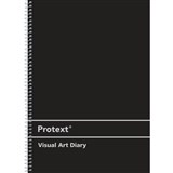 PROTEXT VISUAL ART DIARY WITH PP COVER 110GSM 120 PAGE A3 BLACK
