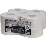CULTURAL CHOICE RECYCLED JUMBO TOILET ROLL 1PLY 500M WHITE CARTON 8