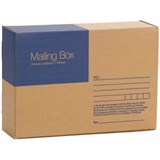 CUMBERLAND MAILING BOX PRINTED ADDRESS FIELDS 310 X 225 X 102MM BROWN
