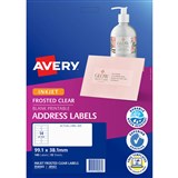 AVERY 958065 J8563 FROSTED CLEAR ADDRESS LABEL INKJET CLEAR 14UP PACK 10