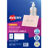 AVERY 958067 J8560 FROSTED CLEAR ADDRESS LABEL INKJET CLEAR 21UP PACK 10