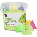 EDUCATIONAL COLOURS SENSORY MAGIC SAND 600G GREEN WITH MOULDS
