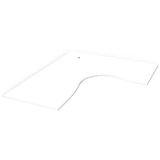 RAPIDLINE SCREEN SCALLOPED CORNER WORKSTATION DESK TOP 1800 X 1500 X 750 NATURAL WHITE