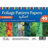 ZART PATTERN PAPERS FOLIAGE A4 PACK 40
