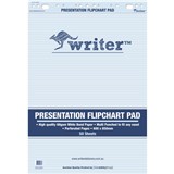WRITER PRESENTATION FLIPCHART PAD 60GSM 50 SHEETS 850 X 600MM WHITE PACK 2