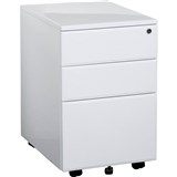 INITIATIVE MOBILE PEDESTAL 3DRAWER LOCKABLE 400 X 520 X 620MM WHITE