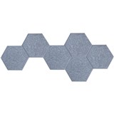 SANA ACOUSTIC SHAPES HEXAGONS 300 X 260MM MOONLIGHT PACK 6