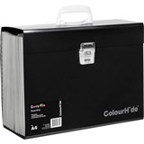 COLOURHIDE EXPANDING CARRY FILE PP A4 BLACK