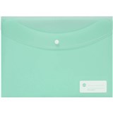 MARBIG DOCULOPE WALLET BUTTON CLOSURE PP A4 PASTEL GREEN