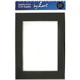 ZART PRECUT CARD MOUNTS FRAME BLACKWHITE A4 PACK 10
