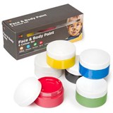 EDUCATIONAL COLOURS FACE AND BODY PAINT 50ML ASSORTED PACK 6