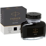 PARKER QUINK FOUNTAIN PEN BOTTLE INK BLACK 57ML