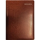 DEBDEN ELITE EXECUTIVE 1015U90 FINANCIAL YEAR DIARY WEEK TO VIEW QUATRO BROWN