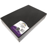 RAINBOW COVER PAPER 125GSM 255 X 380MM BLACK 500 SHEETS