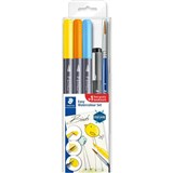 STAEDTLER 3001 DOUBLE ENDED WATERCOLOUR BRUSH PENS BIRDS SET